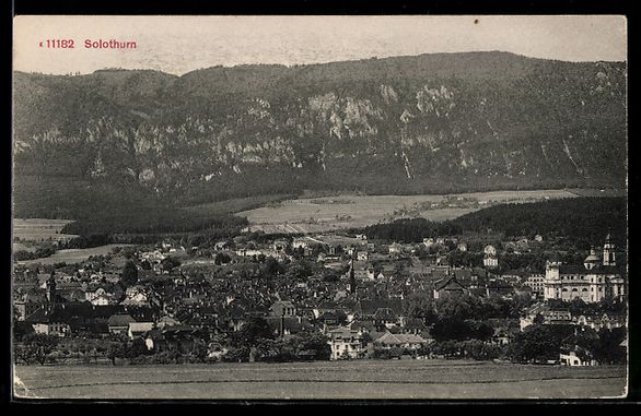 Cartoline postali: AK Solothurn, Stadtansicht mit Kirche – Usato da Berlin venduto da bartko-reher