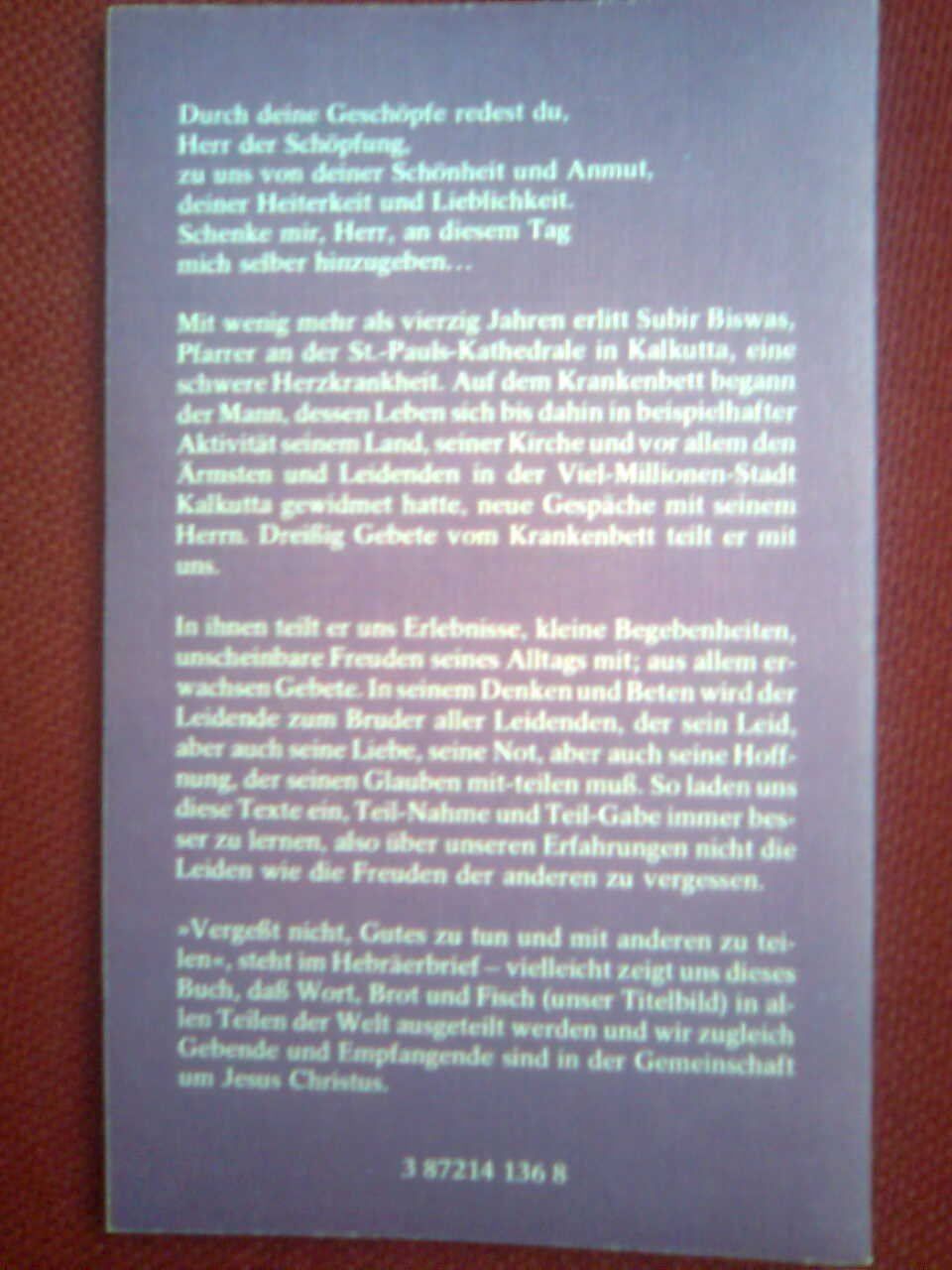 Libri: Subir Biswas Herr, lehre mich teilen – Usato da Basel venduto da Alacant 1