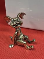 Deko Figur Hase sitzend Metall Optik bronziert antik