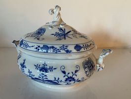 Meissen Zwiebelmuster Deckel Terrine, Vintage, Porzellan