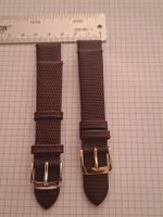 2x Uhrenarmbänder Leder braun 18mm Schliesse Silber/Gold