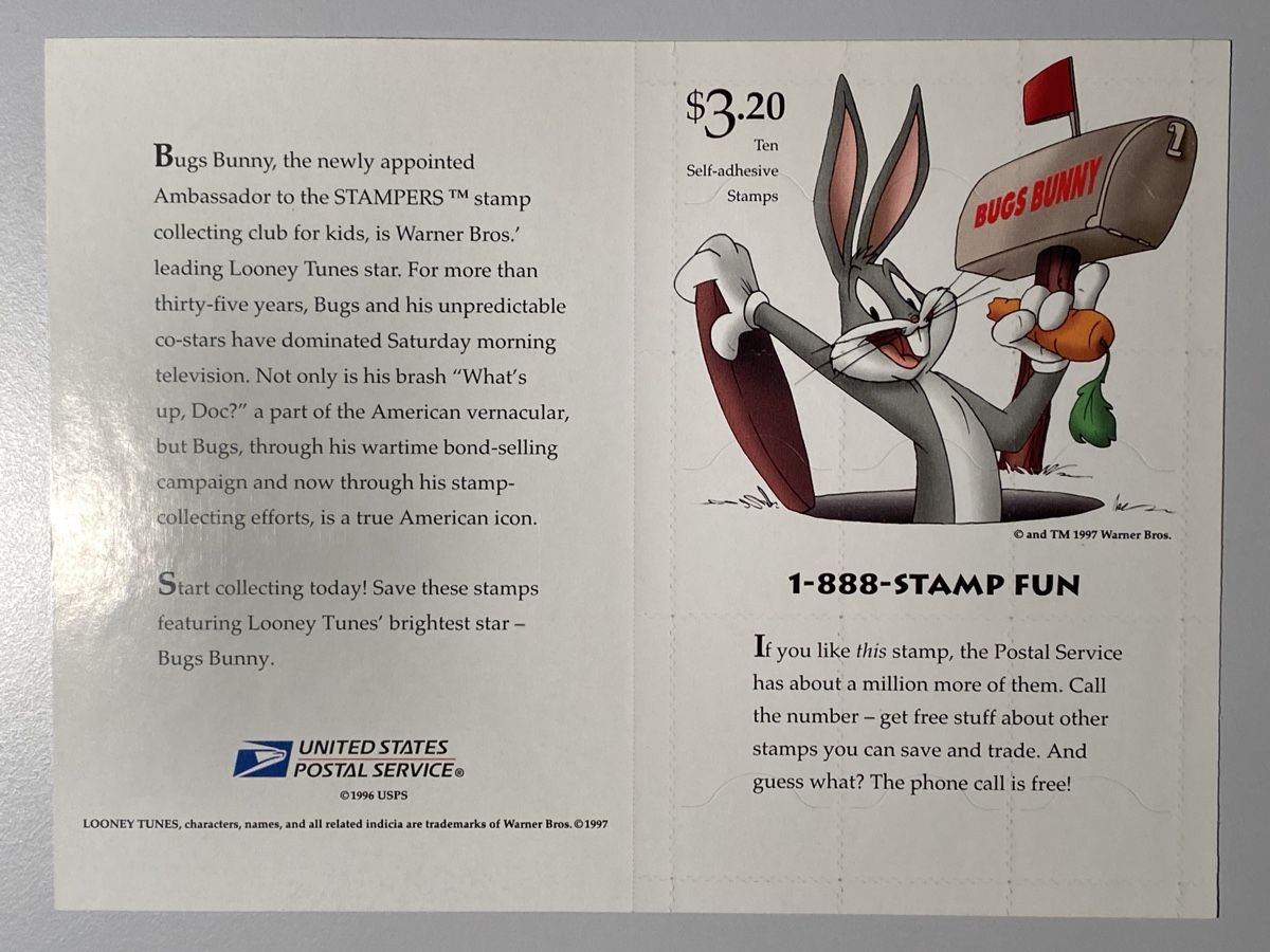 Tutti i francobolli: USA Bugs Bunny 1996 – Usato da Küssnacht a. Rigi venduto da Unique-Valuable 1