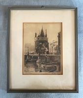 Radierung H.E. Roodenburg, Schreierstoren Amsterdam
