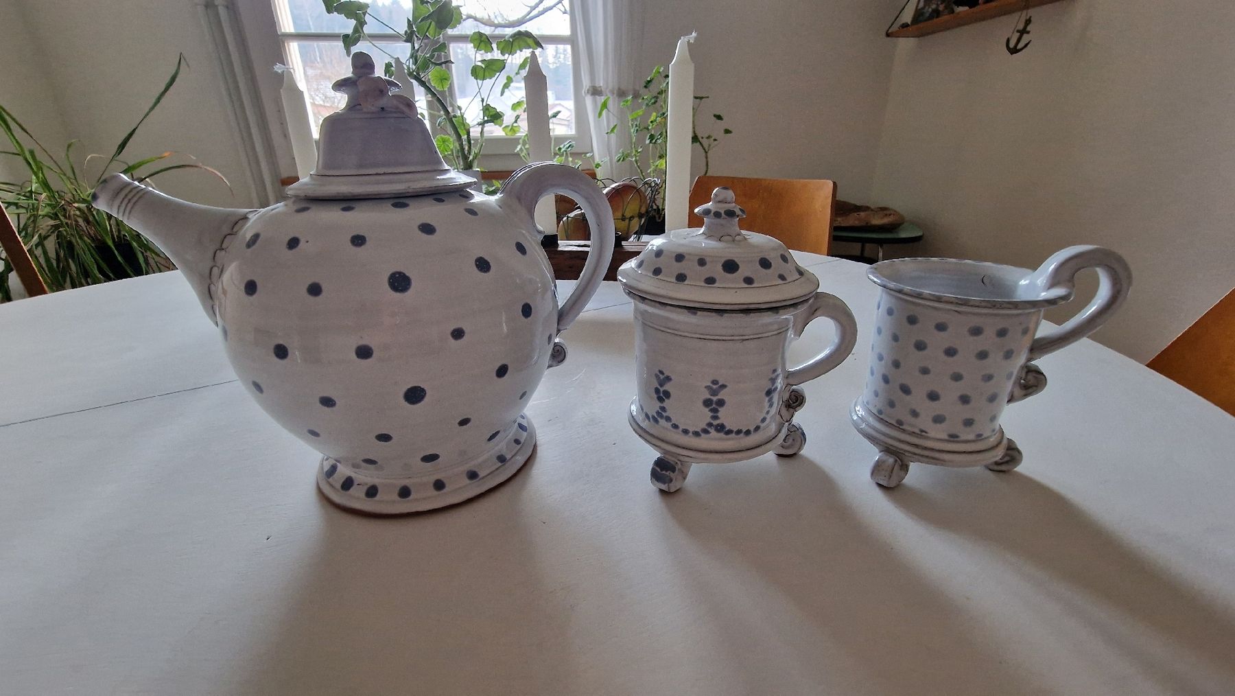 Set di piatti: Keramik Tee-Service, Vintage, Handarbeit, – Usato da Flawil venduto da neulinchen 5