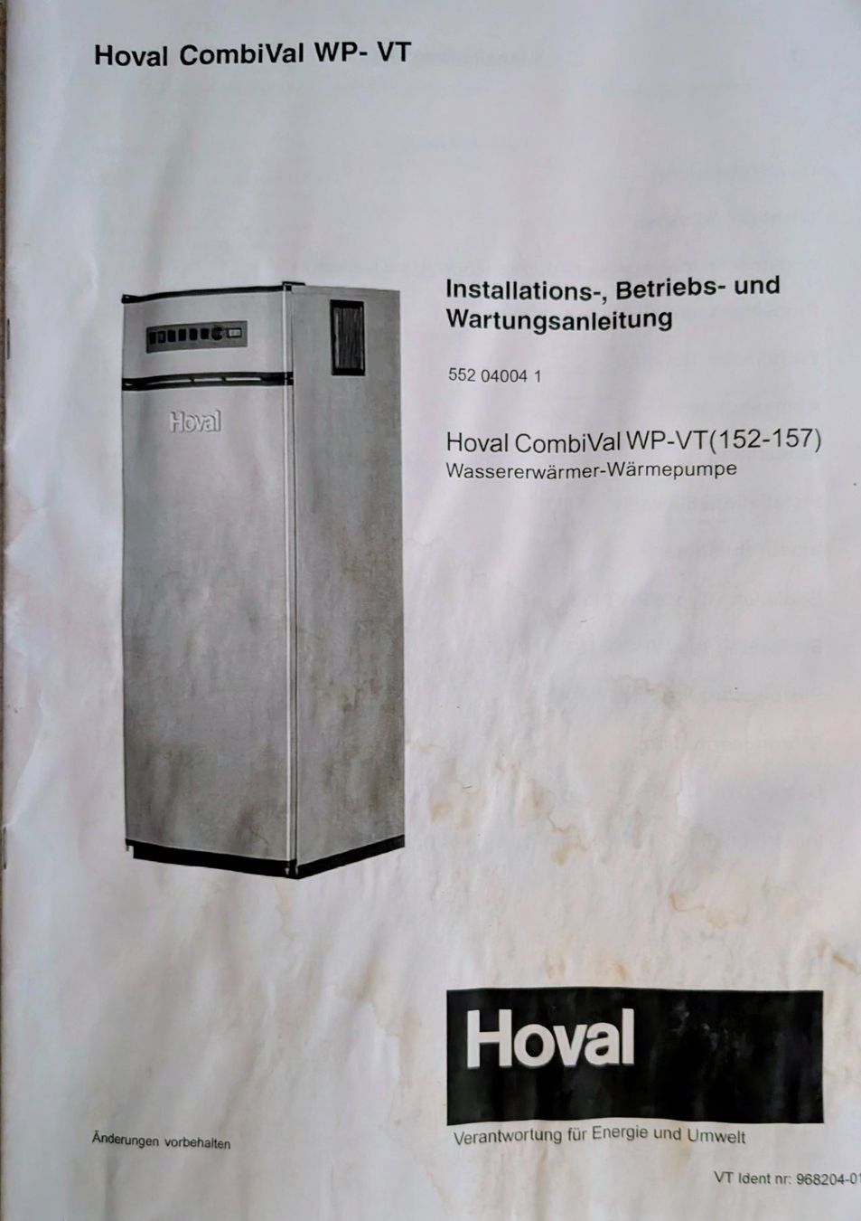Hoval Sanitari: Hoval Combival WP-VT Boiler – Usato da Seewis-Dorf venduto da Rook 1