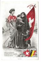 1. WK  Helvetia empfängt Witwen und Waisenkinder aus Belgien