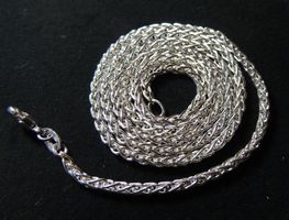 Silber 925 Zopf Halskette 50 cm / 2,25 mm