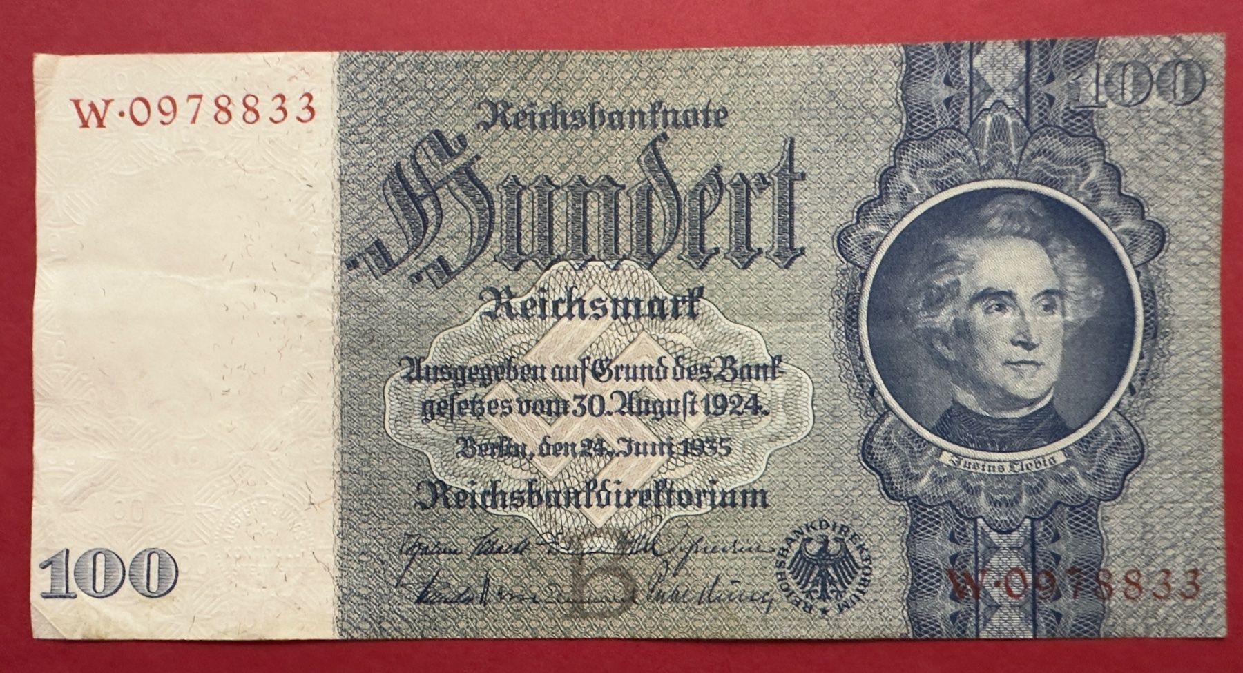 Banconote: Reichsbanknote 1935 Hundert Mark – Usato da Watt venduto da Coins13