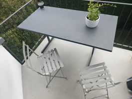 Balkon Tisch + 4 Stühle 