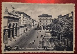 Bologna Via dell'Indipendenza Monumento Garibaldi 1954