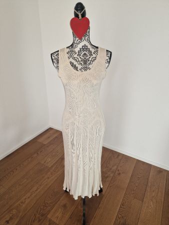 Kleid beige (glänzend) h&m Gr. M feiner Strick neuwertig!