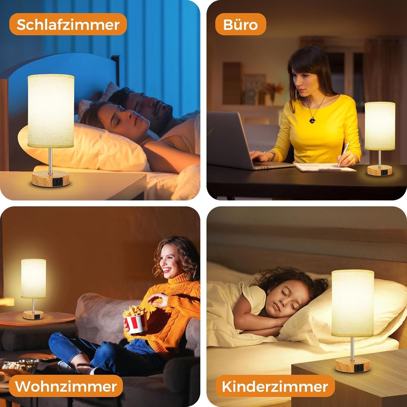Lampade: Nachttischlampe Touch Dimmbar mit USB – Nuovo e nell'imballaggio originale da Nuglar venduto da SaleRitter 6
