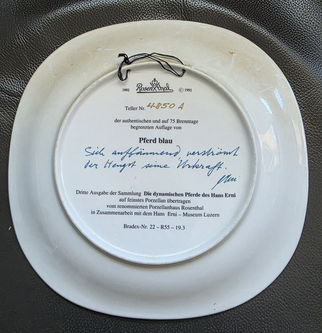 Alle Dekorationen: Assiette Hans Erni Chevaux – Gebraucht aus Petit-Lancy von oxa_89xc 1