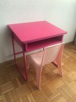Kinder Pult / Schreibtisch Holz mit Stuhl pink/rosa