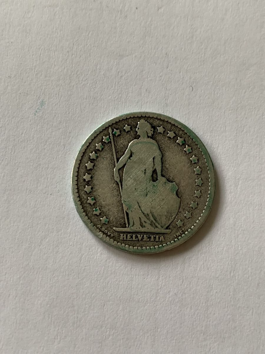 Alle Münzen: 1 Fr. Silber Münze 1875 Schweiz – Gebraucht aus Lyss von nekoreh 1