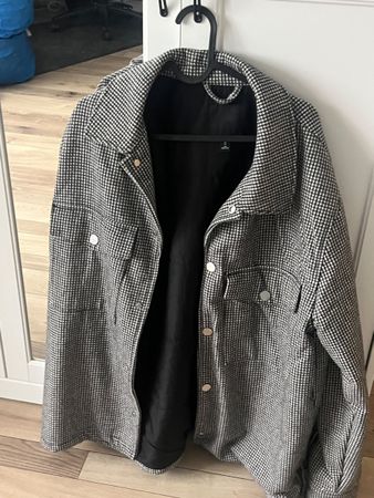 Hemdjacke kariert schwarz weiss Grösse XL guter Zustand