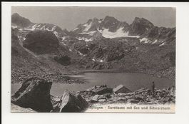 AK ca.1920 Splügen - Surettasee mit See und Schwarzhorn