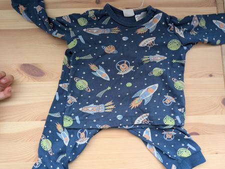 Kinder Pyjama Weltraumdruck Grösse 62