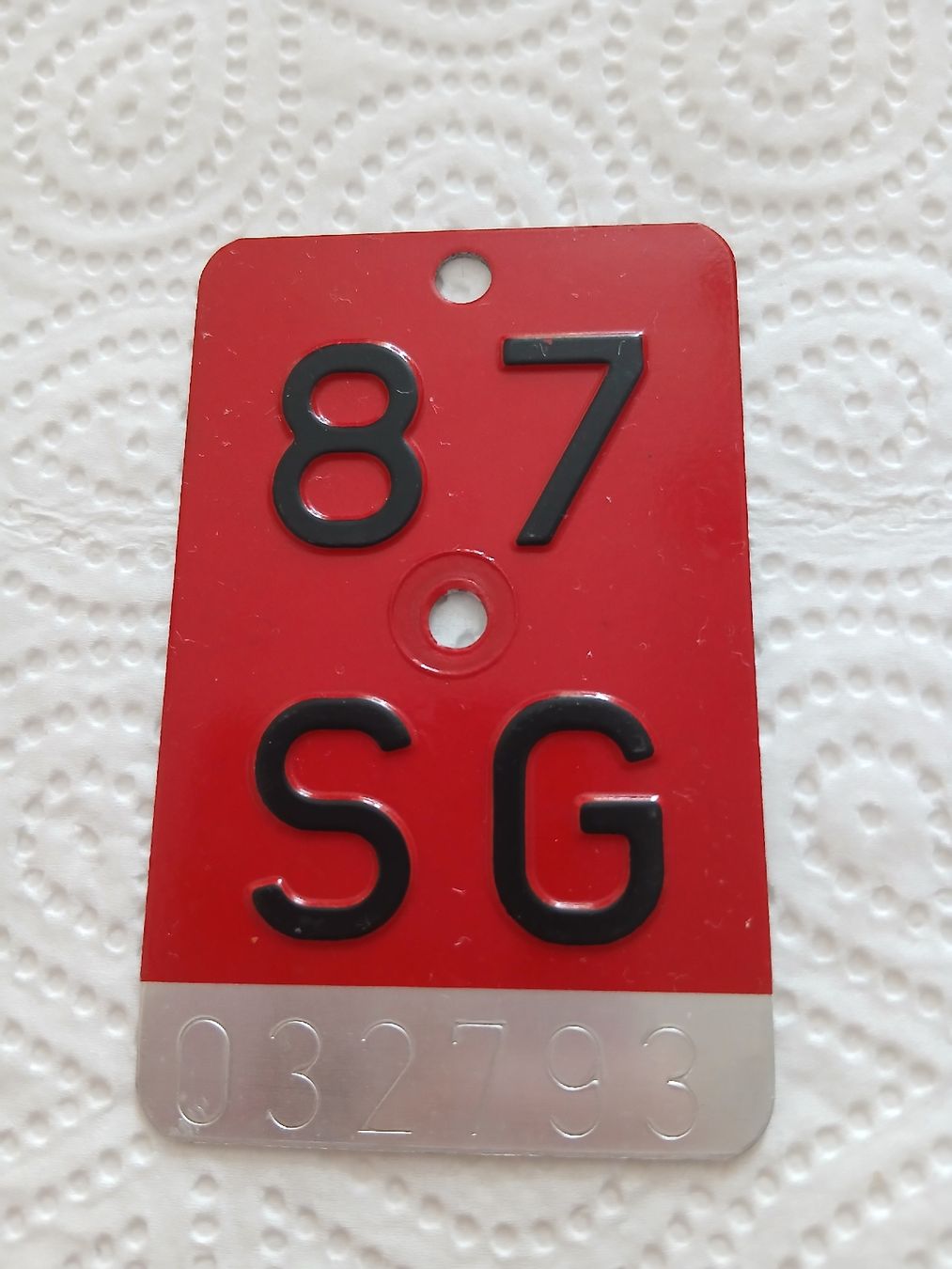 Insegne: Alte Velonumner SG 87 – Usato da Heimberg venduto da smi_jl82