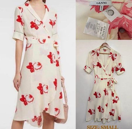 Ganni Viscose Midi Dress