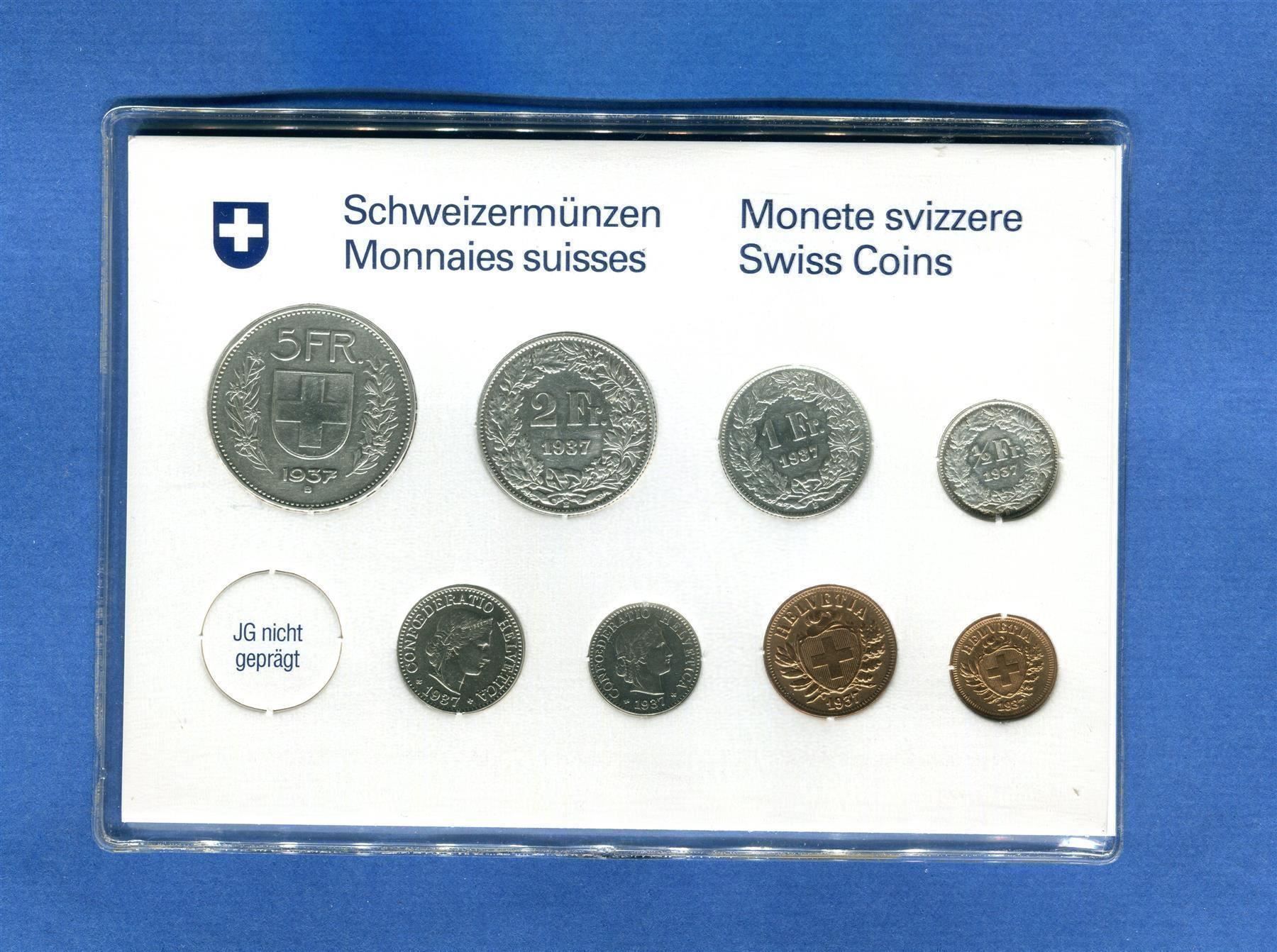 Alle Münzen: (1076) Münzsatz 1937 Silber – Gebraucht aus Rüthi (Rheintal) von erdnuessli1