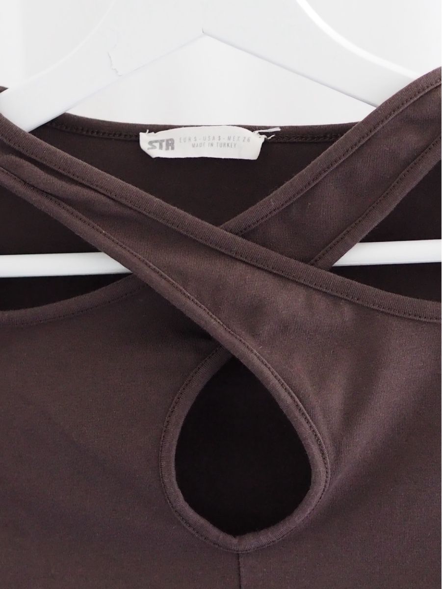 Tops: Braunes Langarm Crop Top Gr. S – Neu (gemäss Beschreibung) aus Neftenbach von litta_00 2