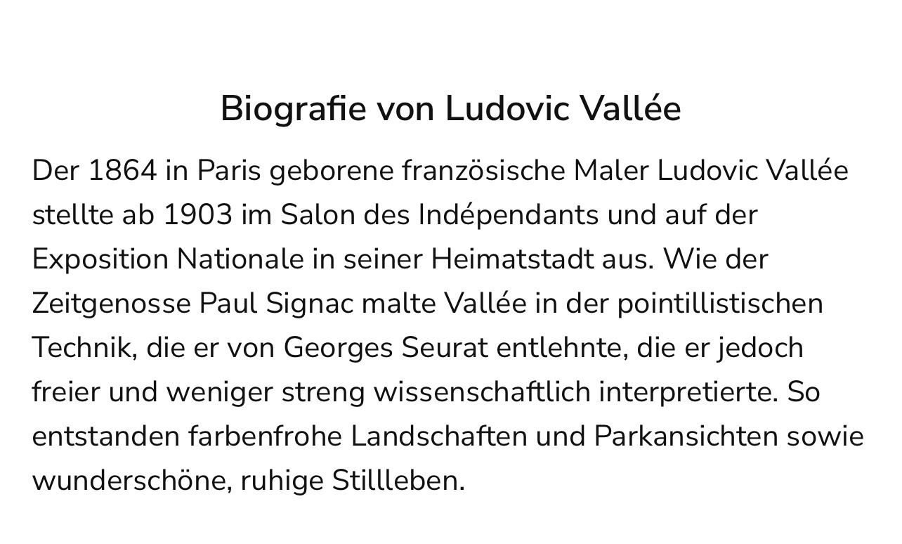 Gemälde: VALLEE Ludovic Joseph (1864-1939) – Gebraucht aus Grosshöchstetten von Perle1951 5