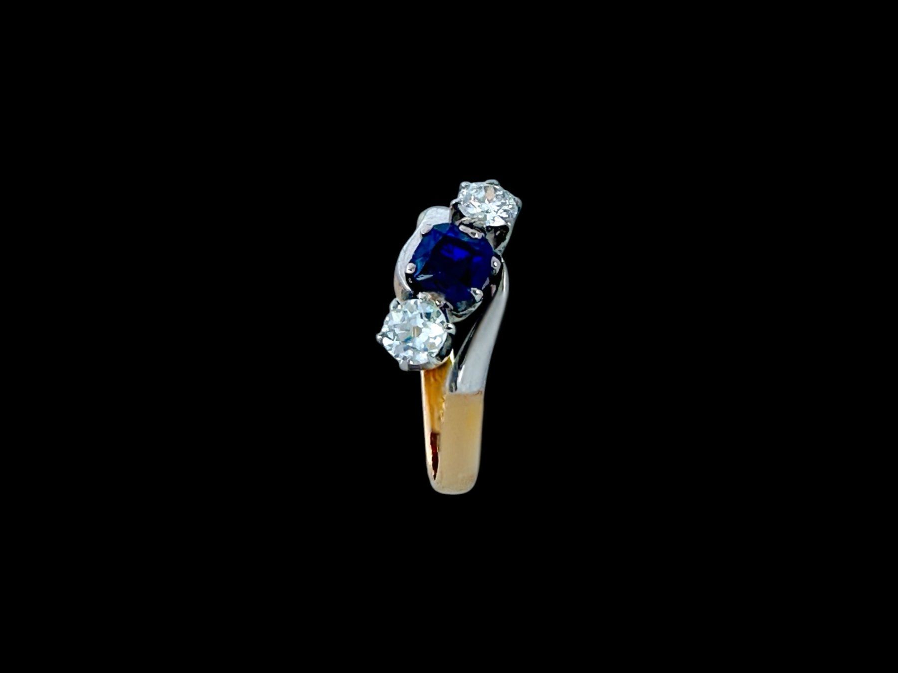 Anelli: Antiker Saphir - Diamant - Ring wohl England um 1925 – Usato da Zuzwil SG venduto da artimmo 6