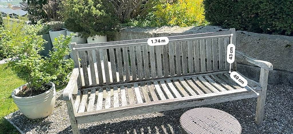 Pfister Panchine: Holzbank aus Teakholz – Usato da Bergdietikon venduto da ulr_r9x5