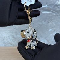 Porte-clés chien en strass — Neuf