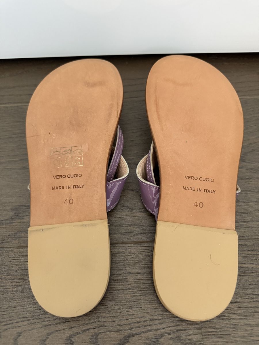 Navyboot Scarpe da donna: Navyboot Sandalen aus echtem Leder in violett – Usato da Grenchen venduto da servet.t 2