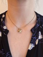 Vintage Nina Ricci Halskette Goldfarben mit Zirkonia