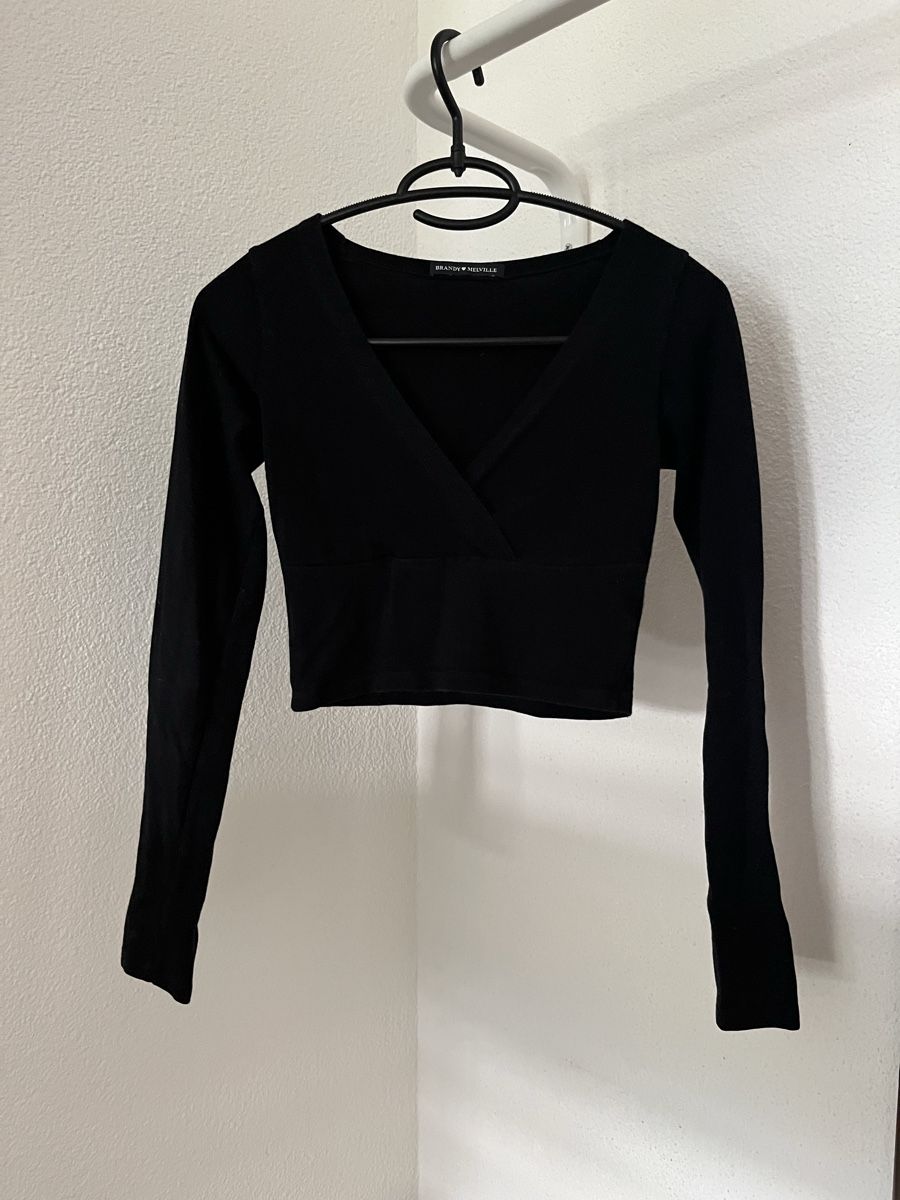 Brandy Melville Top: Brandy Melville Oberteil, schwarz, Gr. S – Usato da Wolfhausen venduto da Sel86i