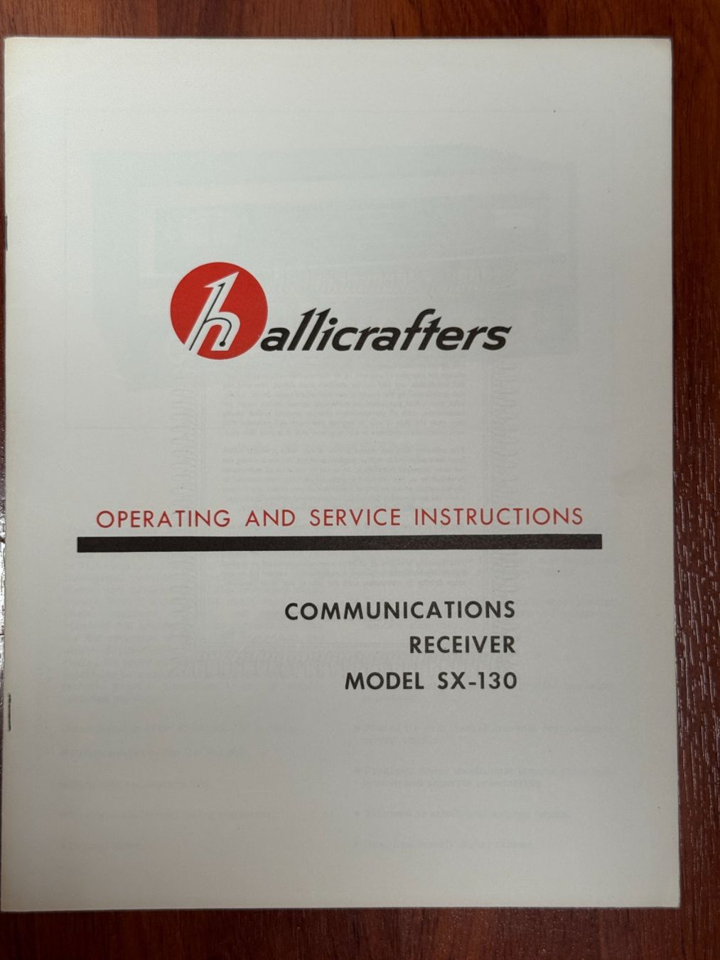 Radiocomunicazione: Hallicrafters SX-130 – Usato da Ins venduto da funkflieger