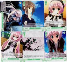 6 diverse Weiss Schwarz Karten aus der Serie Rose Makura