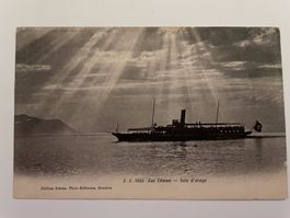 LAC LEMAN - DAMPFSCHIFF -Soir d'Orage  Ansichtskarte
