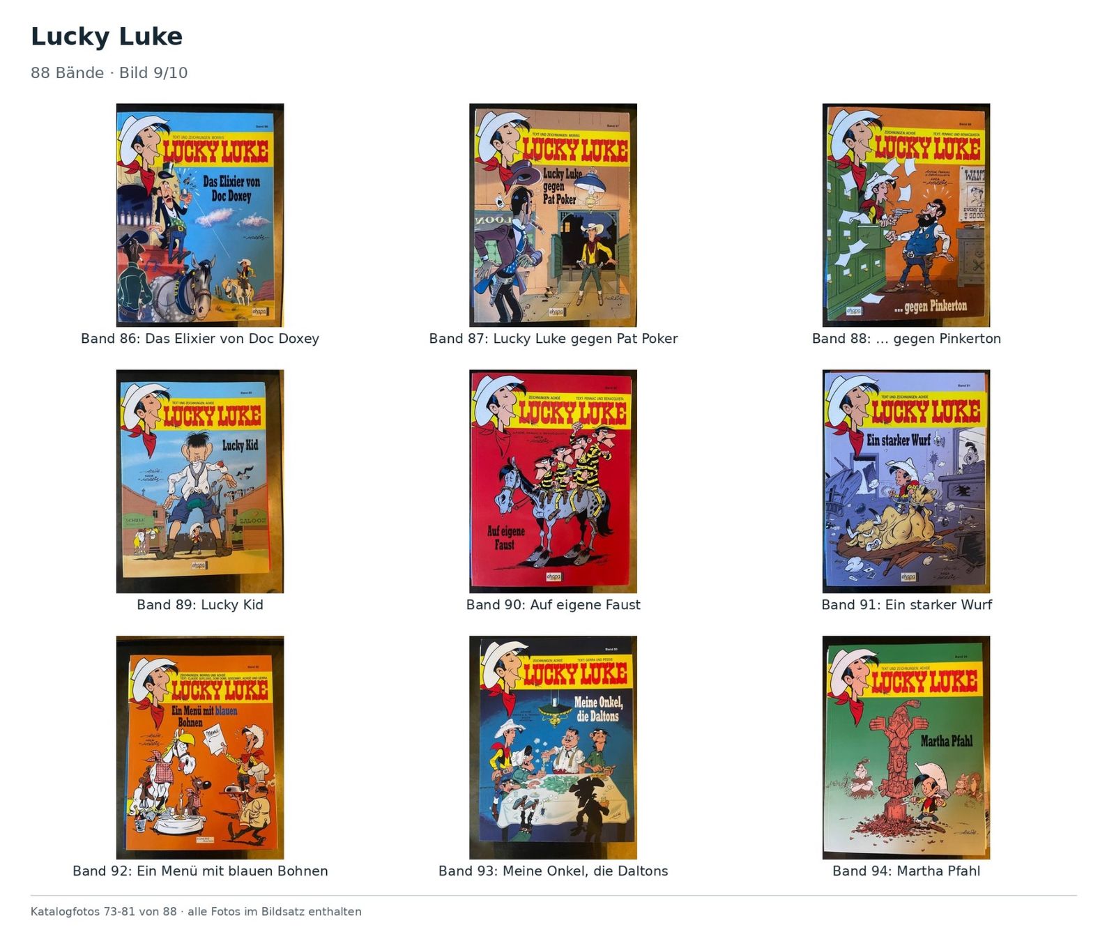 Comics: Lucky Luke - 88 Bände – Gebraucht aus Laufenburg von smoritz01 8