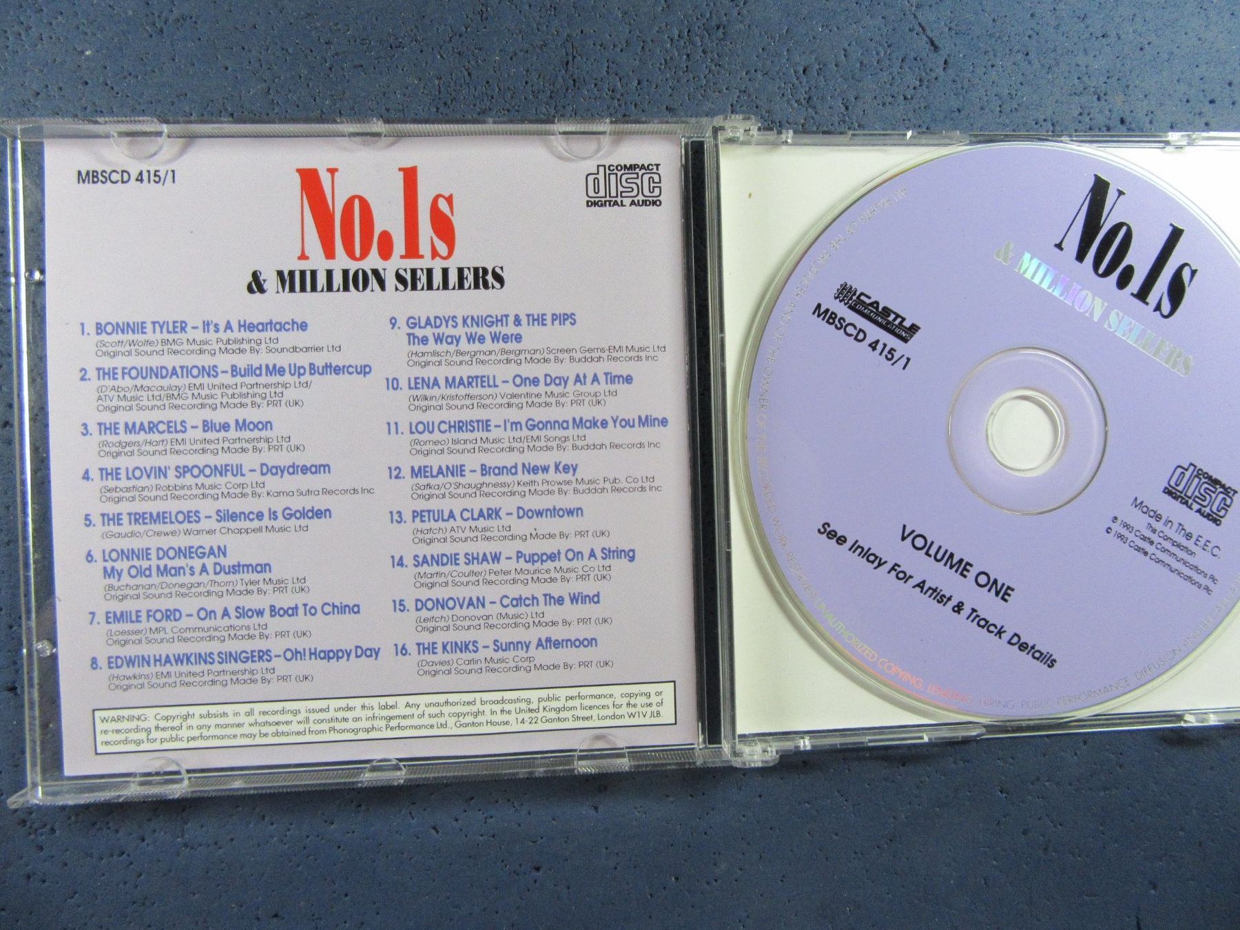 CD: No.1s & MILLION SELLERS VOL.1 16 HITS FEATURING CD – Usato da Ettingen venduto da Hausi4711 2