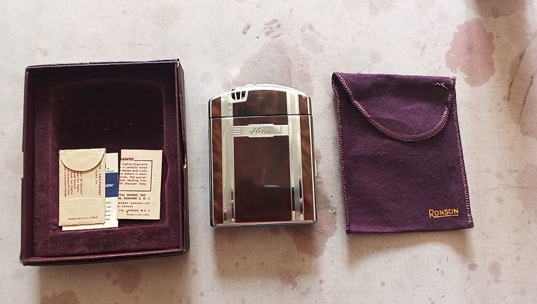 Ronson Accendini: 2 Ronson Zigaretten Feuerzeug Etui – Usato da Zürich venduto da zmizmi 1