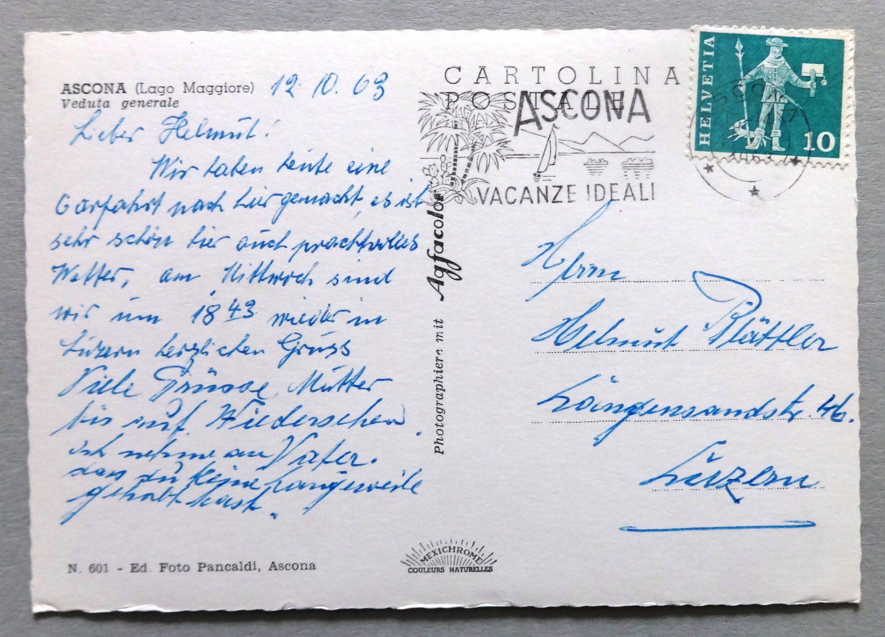Cartes postales: Ascona - Veduta generale – D'occasion à Fétigny par Billy2miny 1