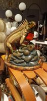 MARIO GONZALES PAINTED BRASS IGUANA SCULPTURE