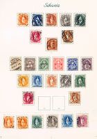 CH SAMMLUNG 1, ab Stehende Helvetia auf 8 Seiten (Q791)