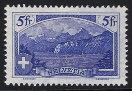 1914 Rütli 5Fr. Gebirgslandschaft ungebr. * Nr.130 Kat. 70.-