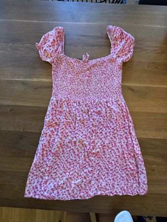 FB Sister Sommerkleid Gr. L Rosa Puffärmel Smock