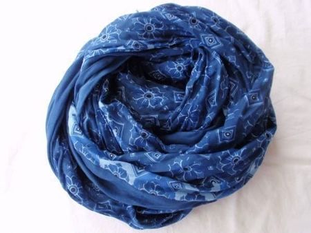 SCHAL BLAU - BLAU MACHT MODE - FABRIKNEU