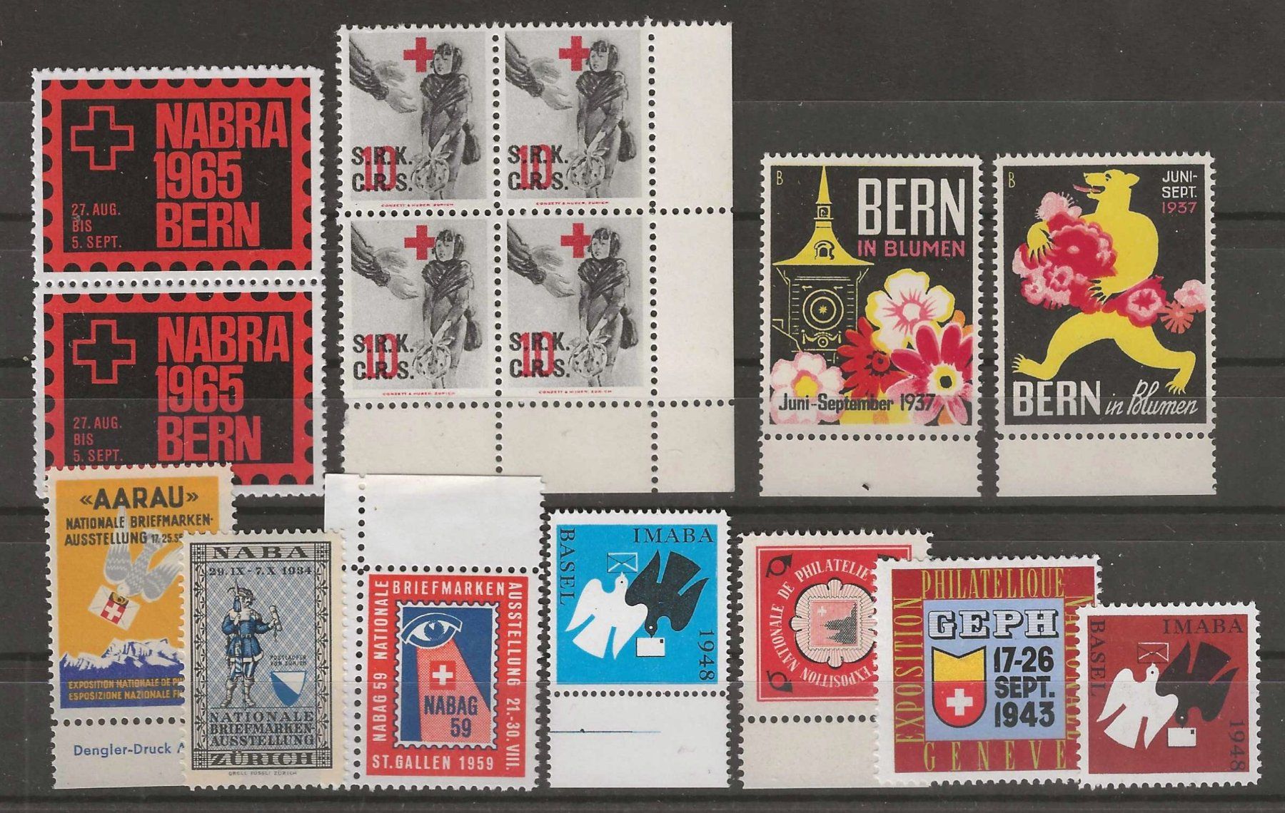 Tutti i francobolli: Lot diverse postfrische CH Vignetten ** – Nuovo (secondo la descrizione) da Gümligen venduto da Geniusbuy