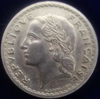 5 Francs Republique Francaise 1945 ab nur Fr. 1.-