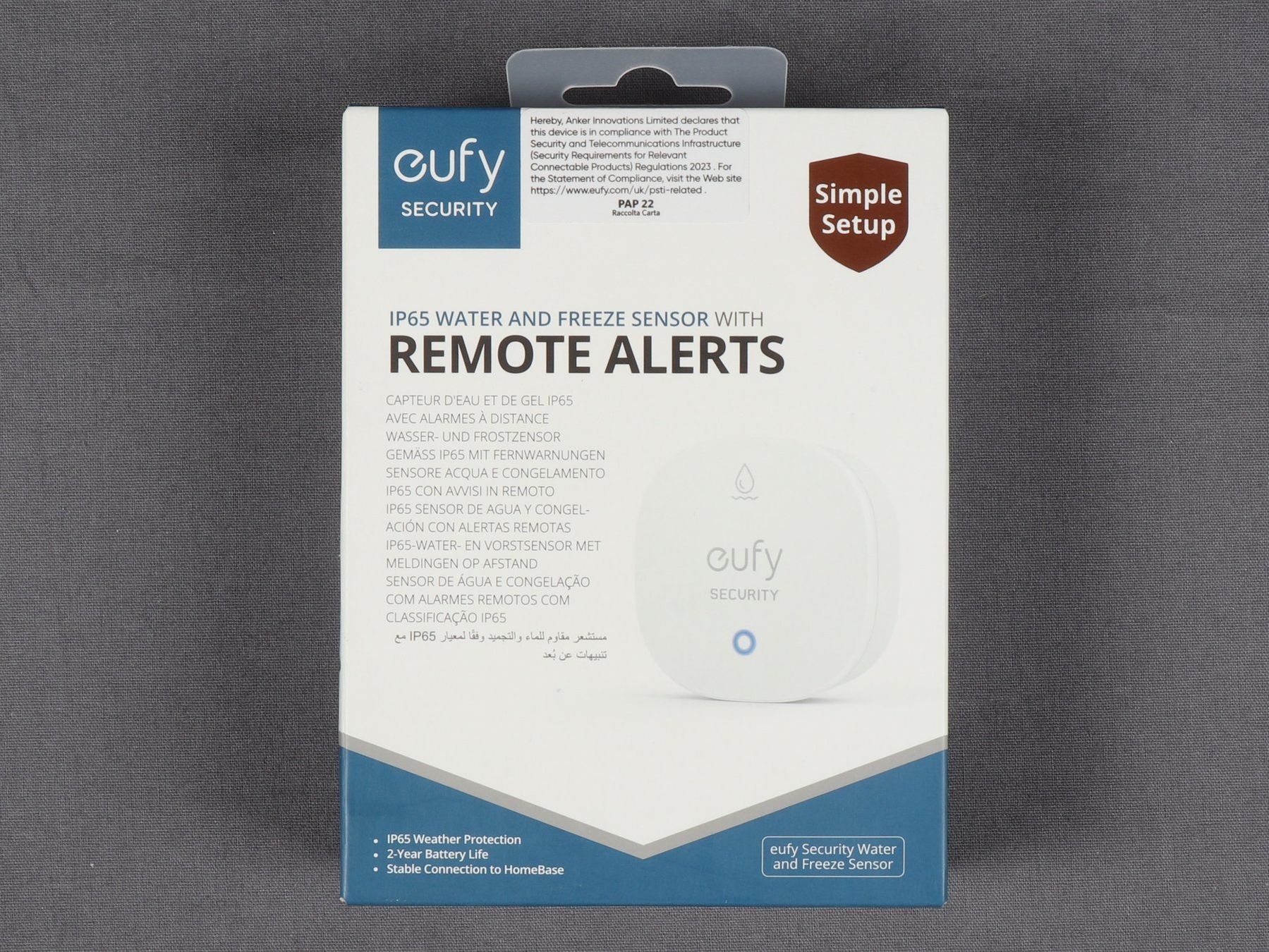 Elektronikbauteile: EUFYSECURITY IP65 Water and freeze sensor – Neu und originalverpackt aus Steinen von Restwert_Steinen