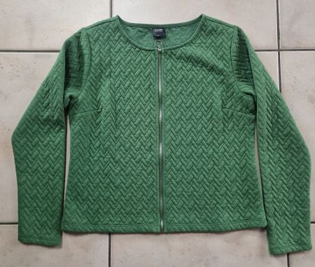 Chicorée Jacke grün gesteppt mit Reissverschluss Gr L NEU!!!
