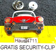 CADILLAC CAD57 AUTO PIN ENAMEL  VINTAGE MIT SECURITY-CLIP